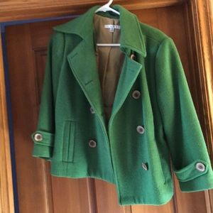 Double Breasted Lined Short Pea Coat